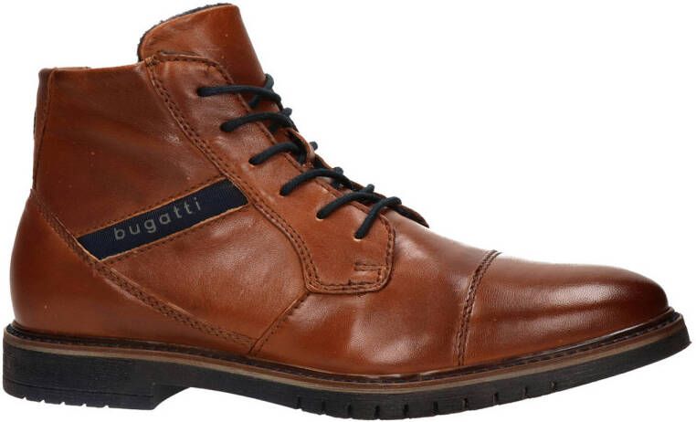 Bugatti leren veterschoenen cognac