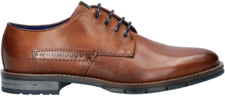 Bugatti leren veterschoenen cognac