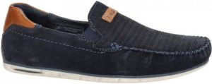 Bugatti nubuck instappers donkerblauw