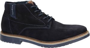 Bugatti suede veterschoenen donkerblauw