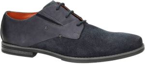 Bugatti suède veterschoenen donkerblauw
