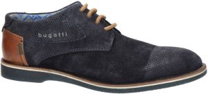 Bugatti suède veterschoenen donkerblauw