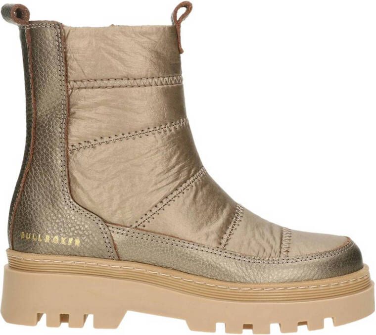 bullboxer leren enkelboots goud