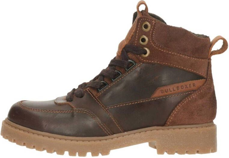 bullboxer leren veterboots cognac