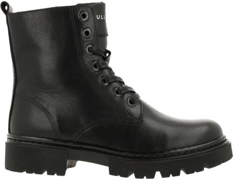 bullboxer leren veterboots zwart