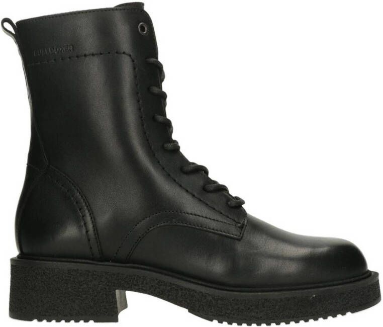 bullboxer Mira leren veterboots zwart