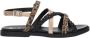Bullboxer sandalen met panterprint zwart multi Meisjes Imitatieleer Panterprint 38 - Thumbnail 2