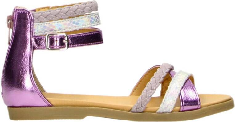 Bullboxer sandalen paars Meisjes Imitatieleer Meerkleurig 30