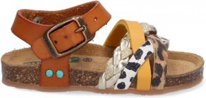 BunniesJR Bunnies JR Becky Beach Meisjes Sandalen Bruin Print Imitatieleer Gesp
