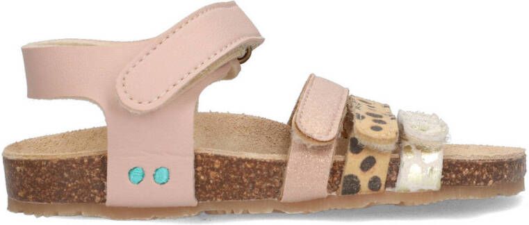 BunniesJR 225415-774 Meisjes Platte Sandalen Roze Imitatieleer Klittenband