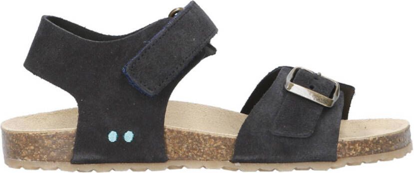 BunniesJR 225416-420 Jongens Platte Sandalen Blauw Imitatieleer Klittenband