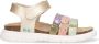 BunniesJR 225423-794 Meisjes Platte Sandalen Goud Imitatieleer Klittenband - Thumbnail 1