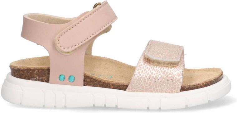 BunniesJR Bregje Beach Meisjes Platte Sandalen Roze Imitatieleer Klittenband