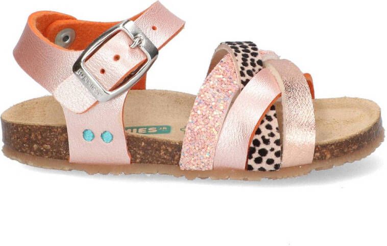 Bunnies Becky Beach sandalen lichtroze metallic Meisjes Imitatieleer Dierenprint 21