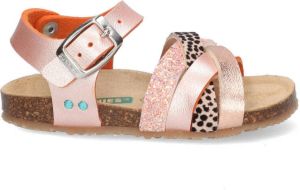 BunniesJR Bunnies JR Becky Beach Meisjes Sandalen Roze Print Imitatieleer Gesp