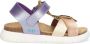 BunniesJR 224424-798 Meisjes Platte Sandalen Paars Multicolor Imitatieleer Klittenband - Thumbnail 1