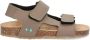 BunniesJR 224419-708 Jongens Platte Sandalen Taupe Imitatieleer Klittenband - Thumbnail 1