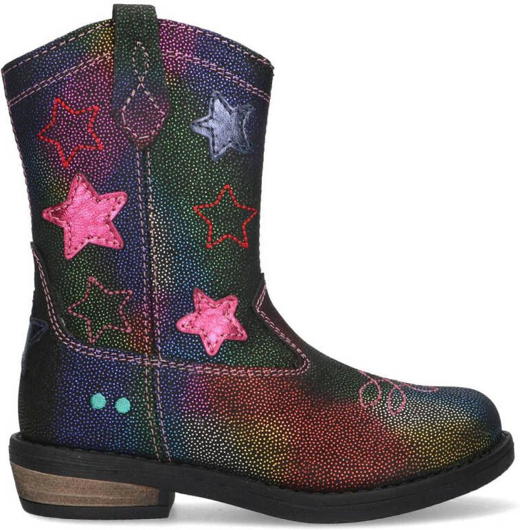 BunniesJR Bunnies JR 223826-598 Meisjes Cowboy Boots Multicolor Nubuck Ritssluiting