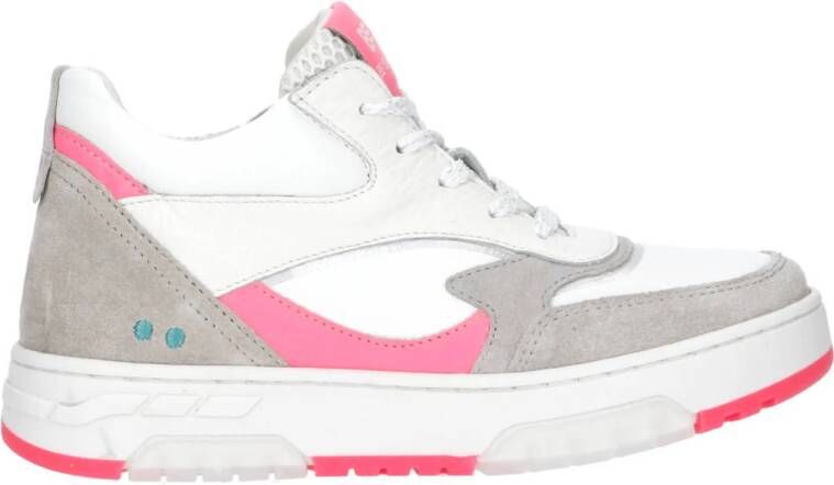 BunniesJR Nina Noa leren sneakers ecru roze Meisjes Leer Meerkleurig 31