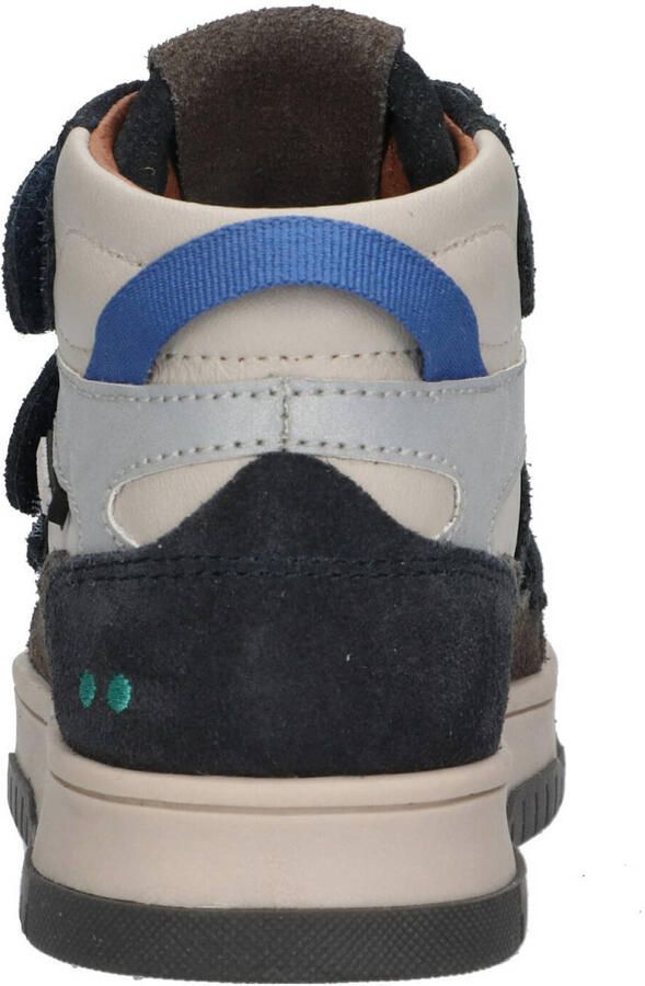 BunniesJR 225991-429 Jongens Hoge Sneakers Blauw Leer Klittenband Met Rits - Foto 3