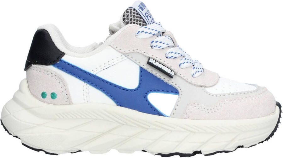 BunniesJR 226071-401 Jongens Lage Sneakers Blauw Leer Veters