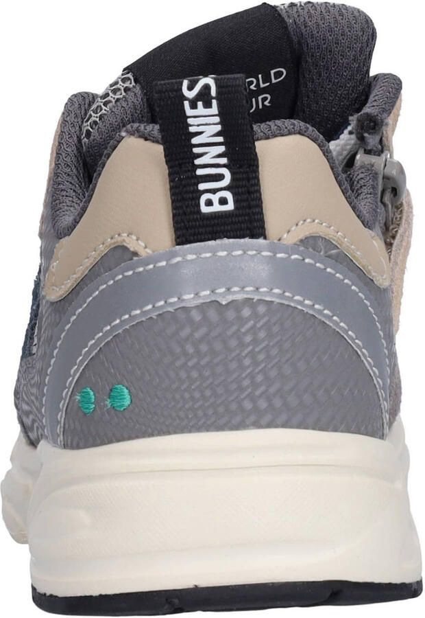 BunniesJR 226060-484 Jongens Lage Sneakers Grijs Leer Mesh Veters - Foto 2
