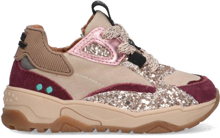 BunniesJR 225875-448 Meisjes Lage Sneakers Roze Leer Veters