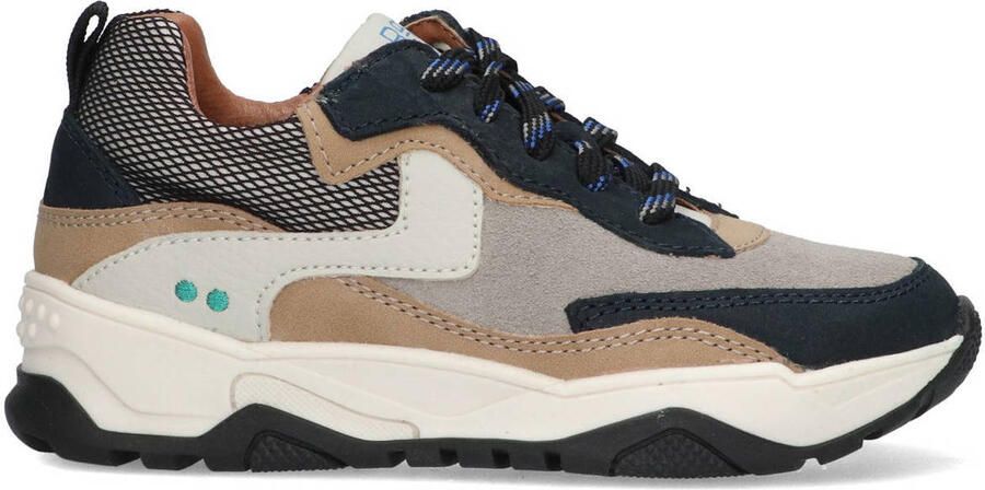 BunniesJR 225877-129 Jongens Lage Sneakers Blauw Leer Veters
