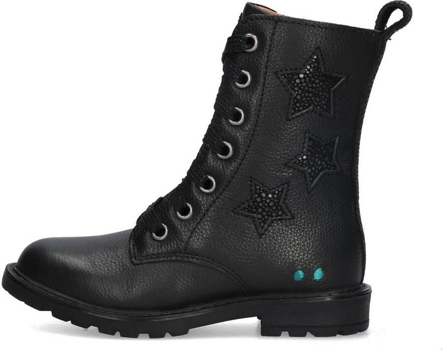 BunniesJR 225864-589 Meisjes Biker Boots Zwart Leer Veters - Foto 2