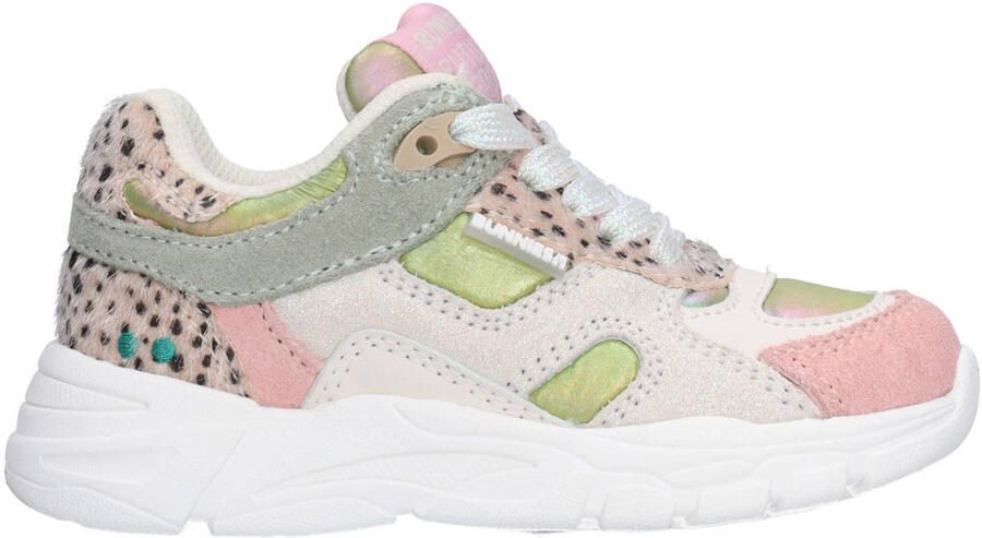 BunniesJR 226050-498 Meisjes Lage Sneakers Multicolor Leer Veters