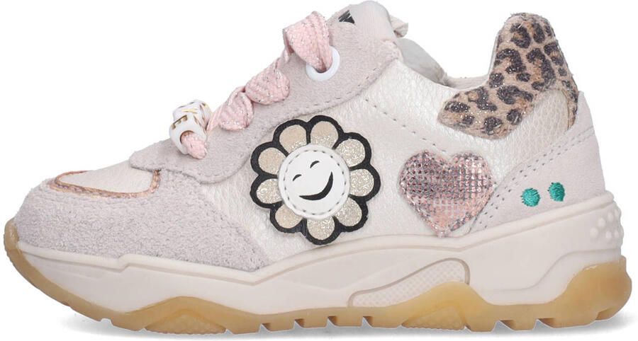 BunniesJR 226221-401 Meisjes Lage Sneakers Grijs Leer Veters - Foto 3