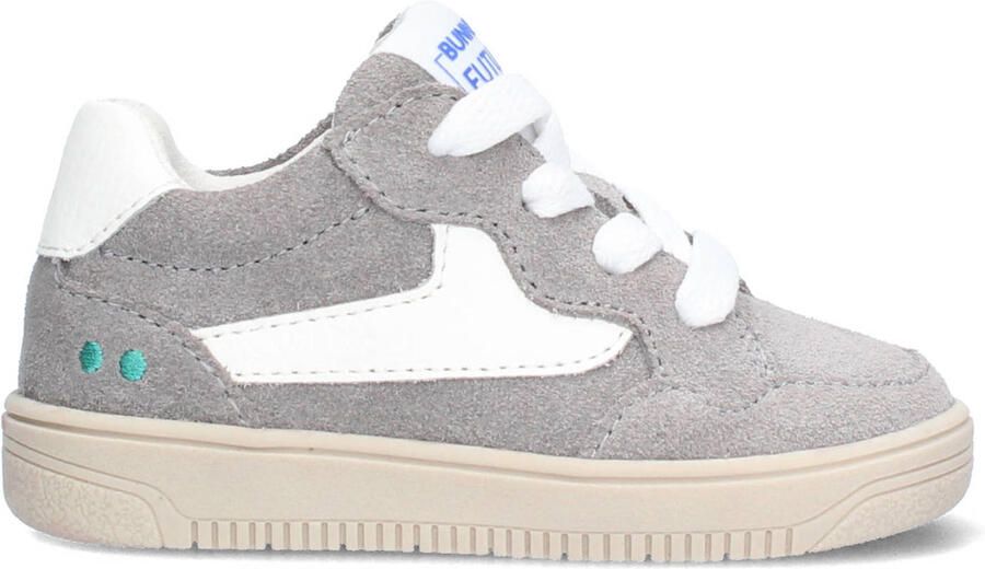 BunniesJR 226206-484 Jongens Lage Sneakers Grijs Leer Veters