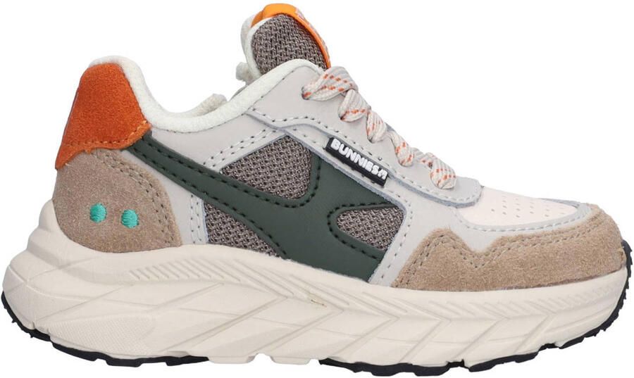 BunniesJR 226071-408 Jongens Lage Sneakers Grijs Leer Veters