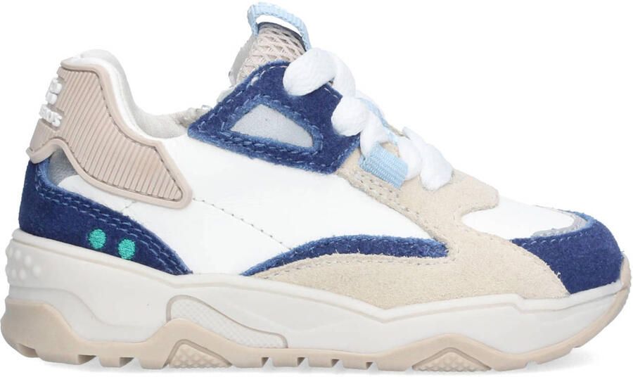 BunniesJR 226220-420 Jongens Lage Sneakers Blauw Leer Veters