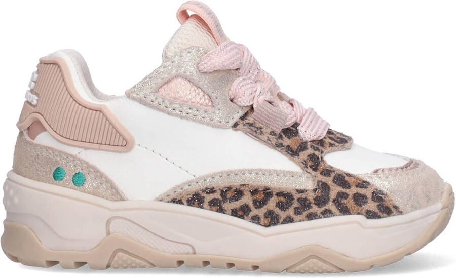 BunniesJR 226220-994 Meisjes Lage Sneakers Beige Leer Veters