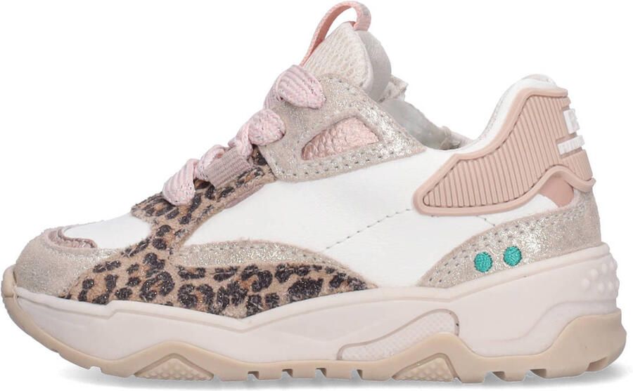 BunniesJR 226220-994 Meisjes Lage Sneakers Beige Leer Veters - Foto 3