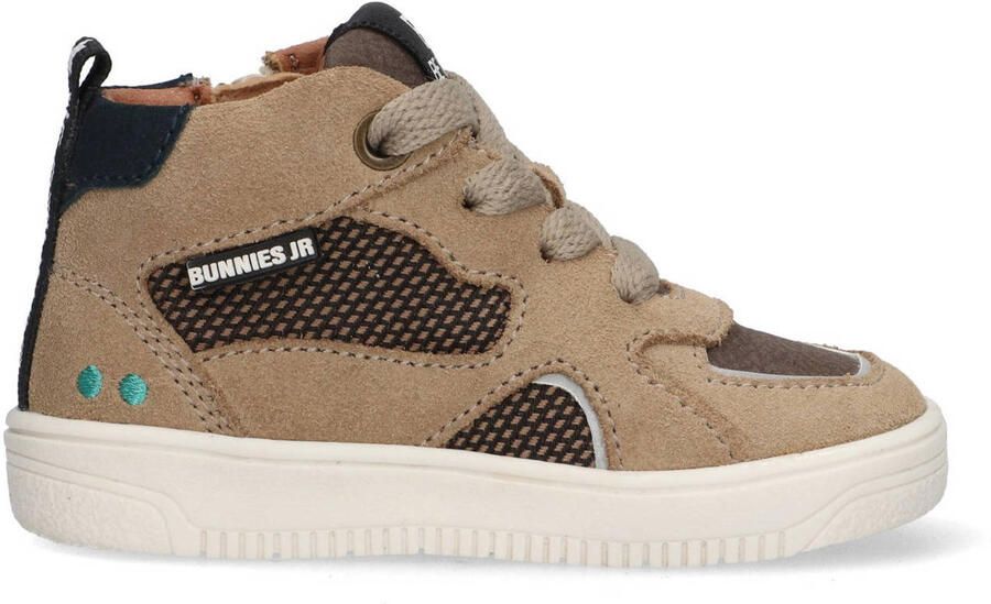 BunniesJR 225656-408 Jongens Hoge Sneakers Bruin Leer Veters