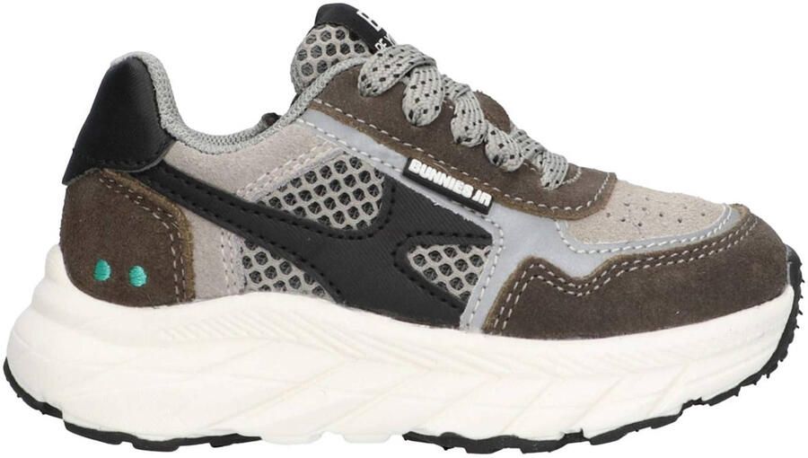BunniesJR 225840-488 Jongens Lage Sneakers Grijs Leer Veters