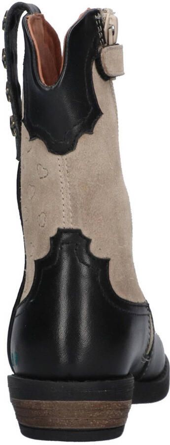 BunniesJR 225828-589 Meisjes Cowboy Boots Zwart Leer Ritssluiting