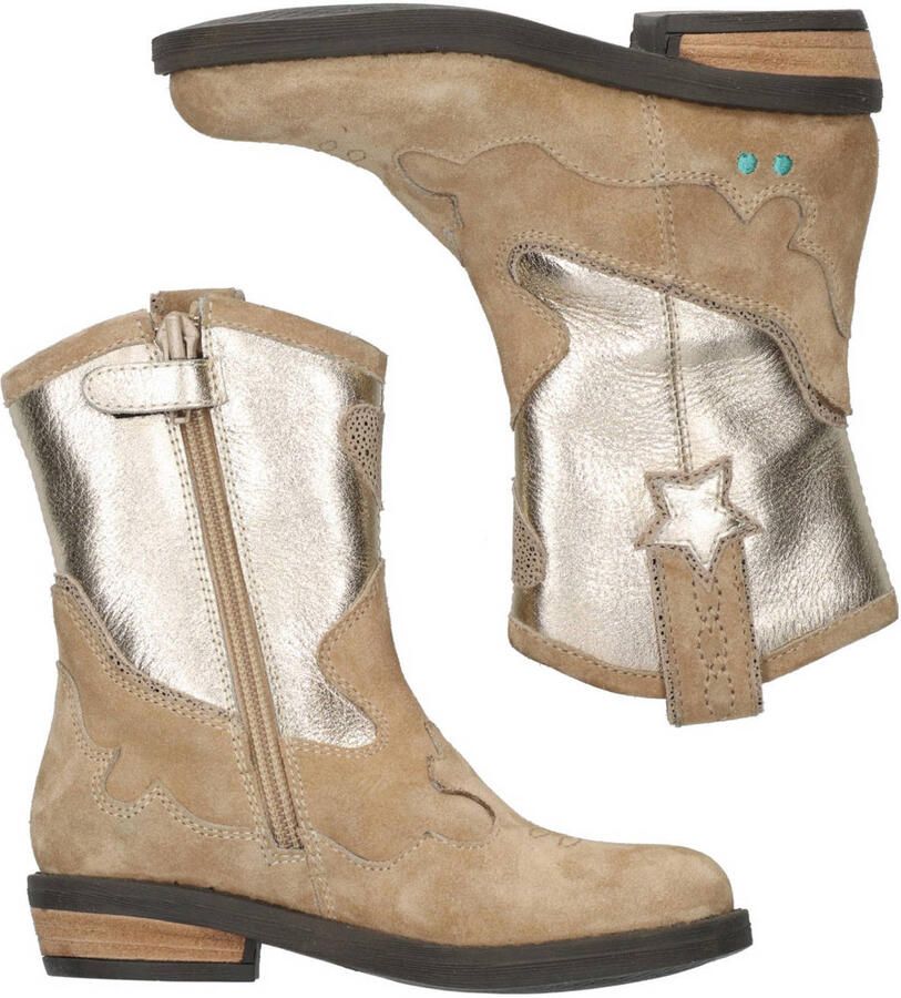 BunniesJR Roxy Rodeo suède cowboylaarzen beige goud - Foto 3