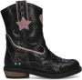 BunniesJR 225827-989 Meisjes Cowboy Boots Zwart Suède Ritssluiting - Thumbnail 1