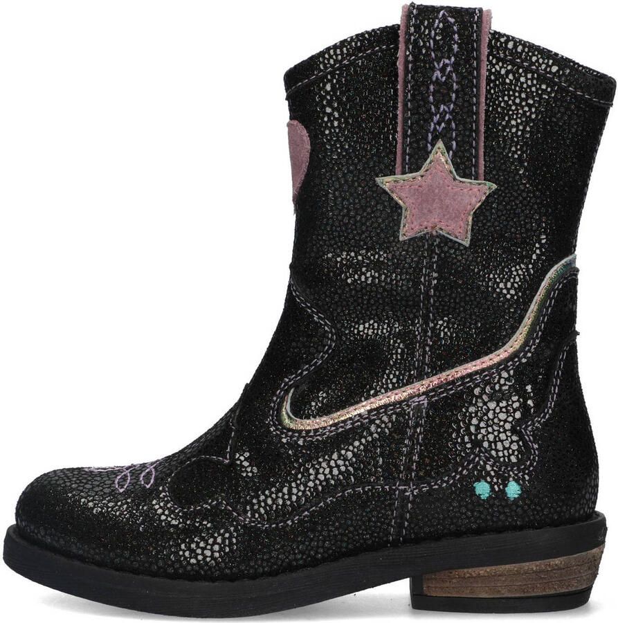 BunniesJR 225827-989 Meisjes Cowboy Boots Zwart Suède Ritssluiting