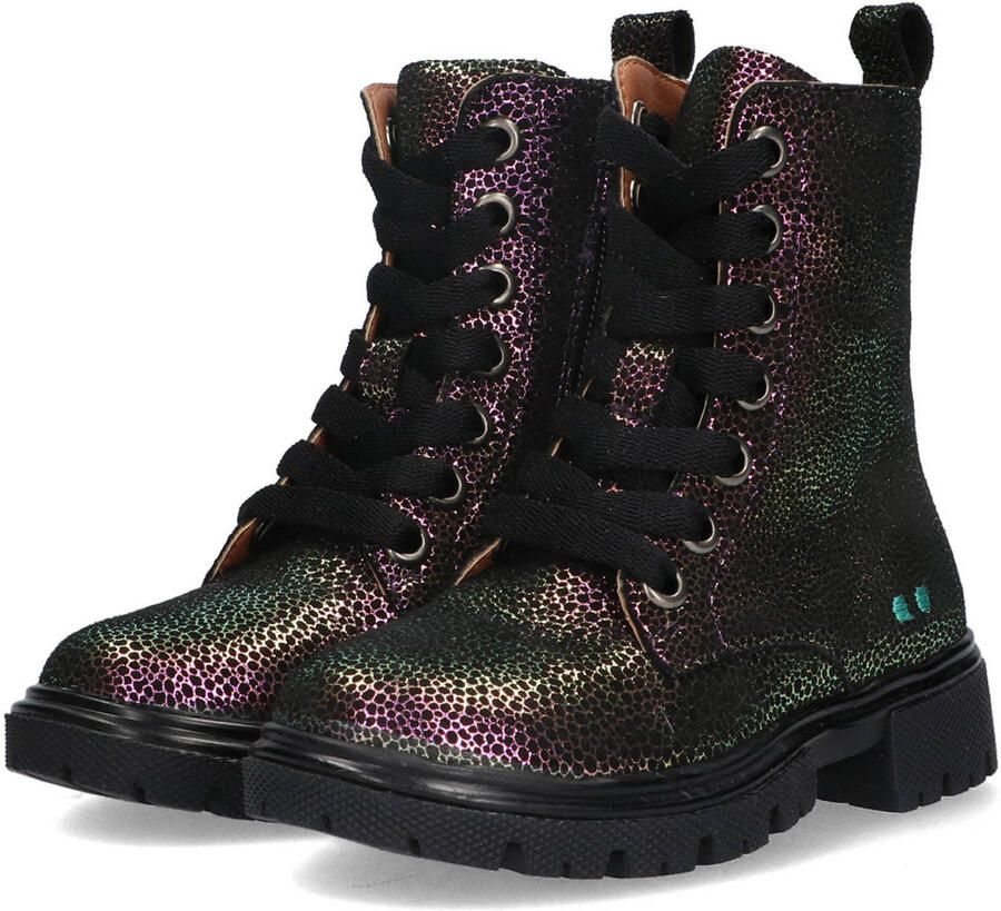 BunniesJR 225884-698 Meisjes Biker Boots Multicolor Suède Veters