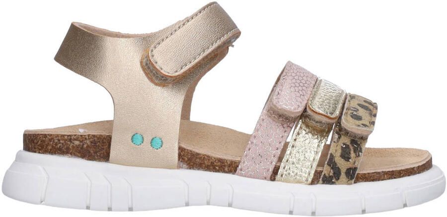 BunniesJR 226423-794 Meisjes Platte Sandalen Beige Imitatieleer Klittenband