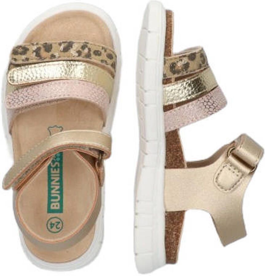 BunniesJR 226423-794 Meisjes Platte Sandalen Beige Imitatieleer Klittenband - Foto 2