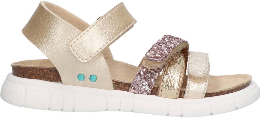 BunniesJR 226421-794 Meisjes Platte Sandalen Beige Imitatieleer Klittenband