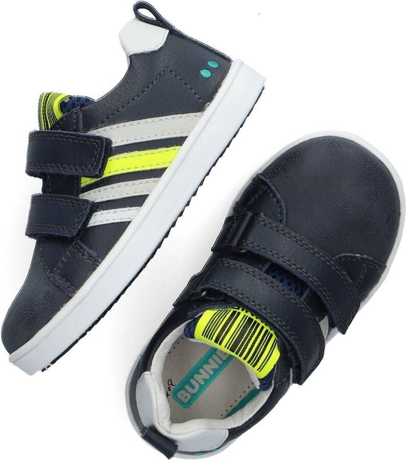 BunniesJR Bunnies JR 222321-529 Jongens Lage Sneakers Blauw Leer Klittenband - Foto 2