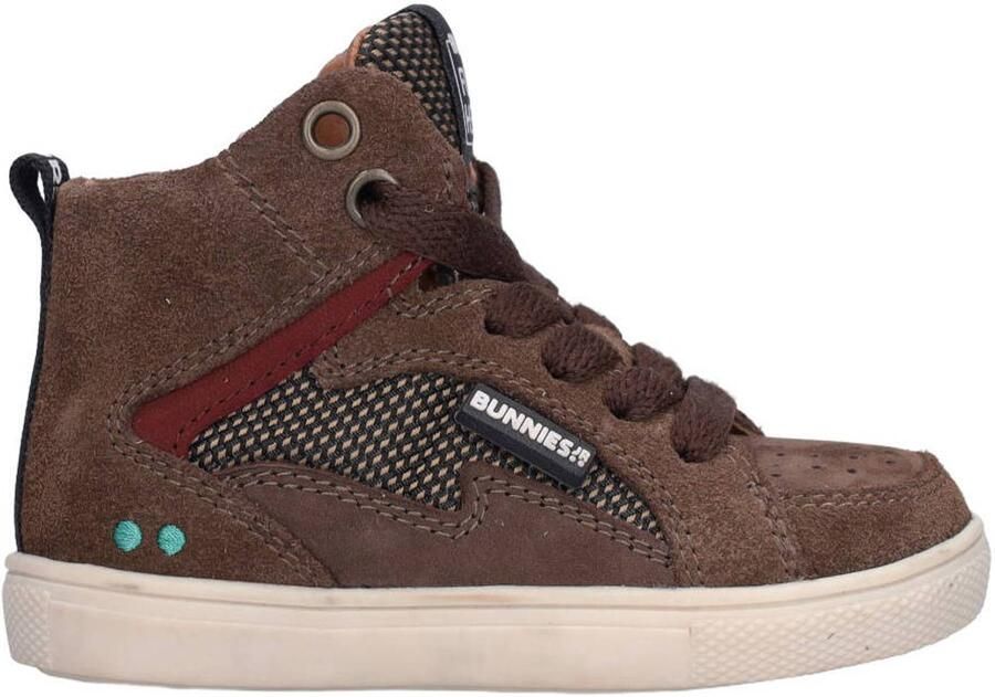BunniesJR LUX LOUW Jongens Sneakers Donkerbruin