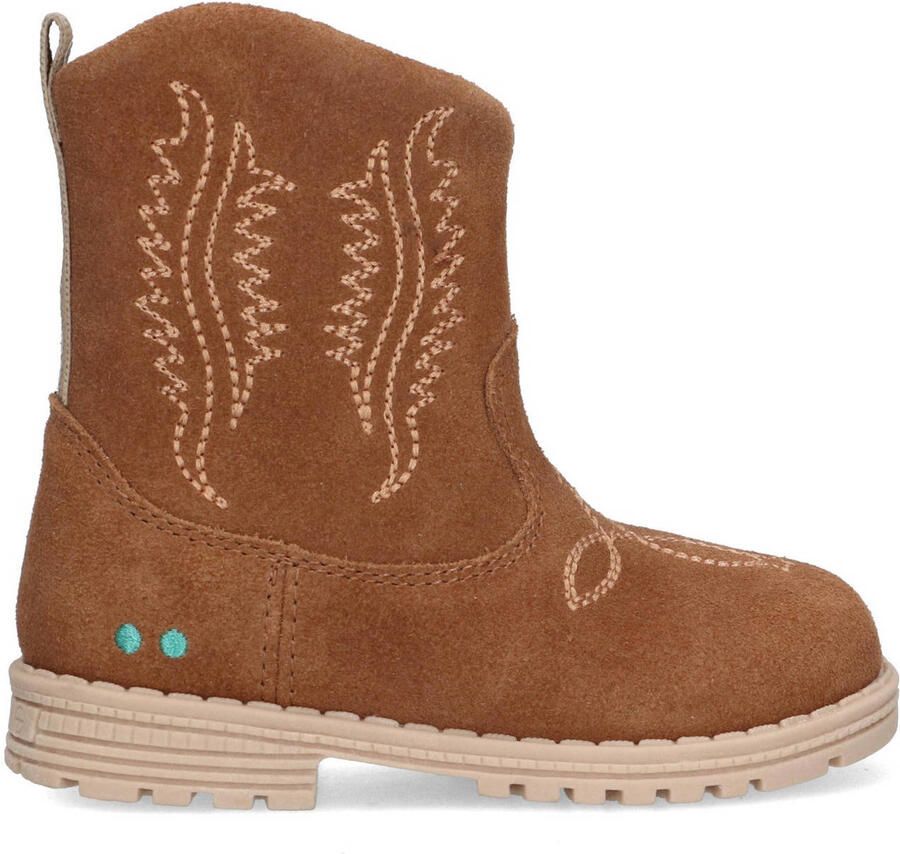 BunniesJR 225782-414 Meisjes Biker Boots Bruin Suède Veters