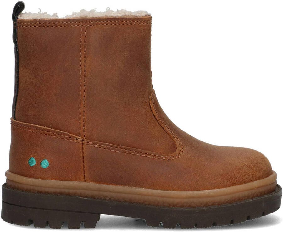 BunniesJR 225702-513 Jongens Biker Boots Cognac Nubuck Ritssluiting